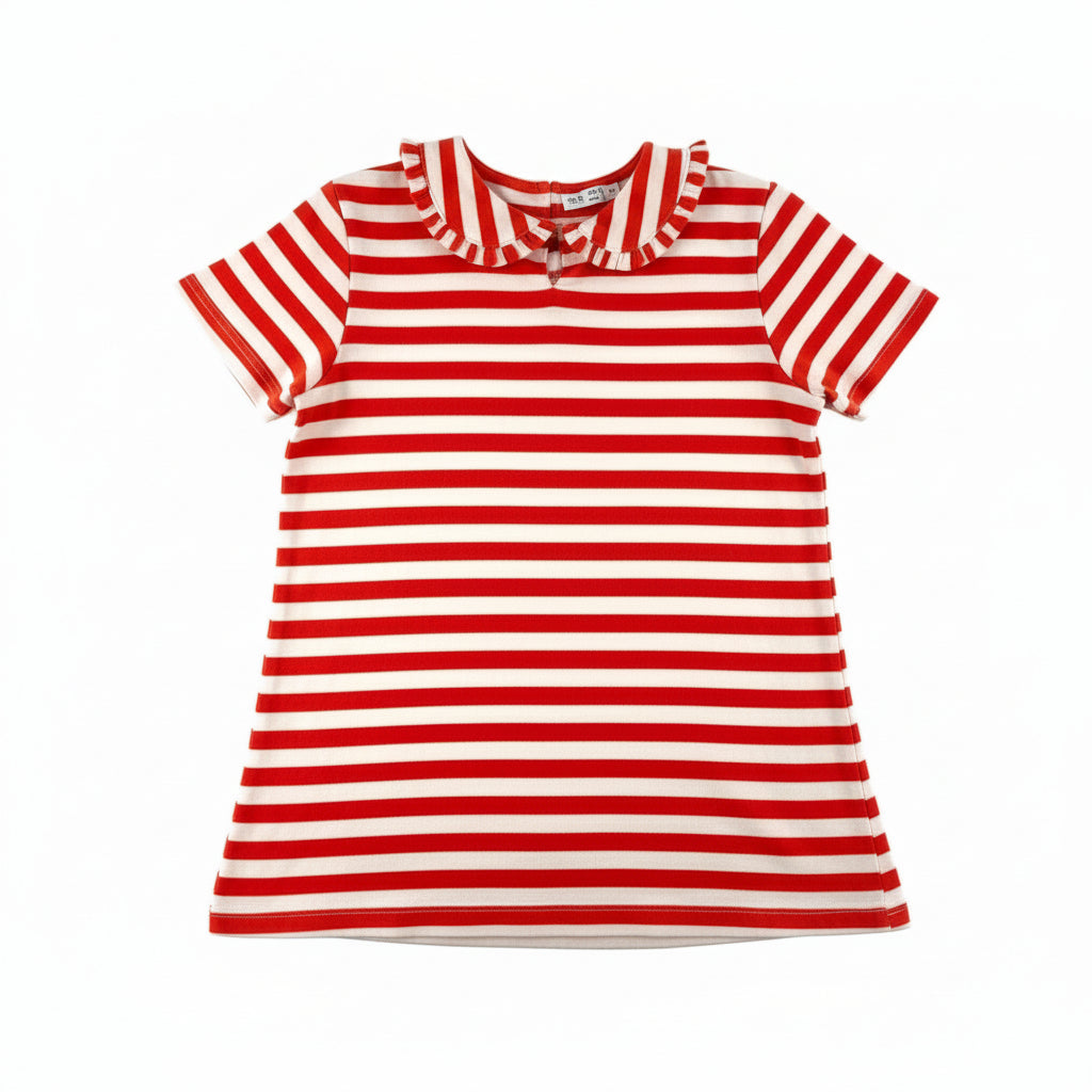 T-shirt rayés Fille - Rouge image 1