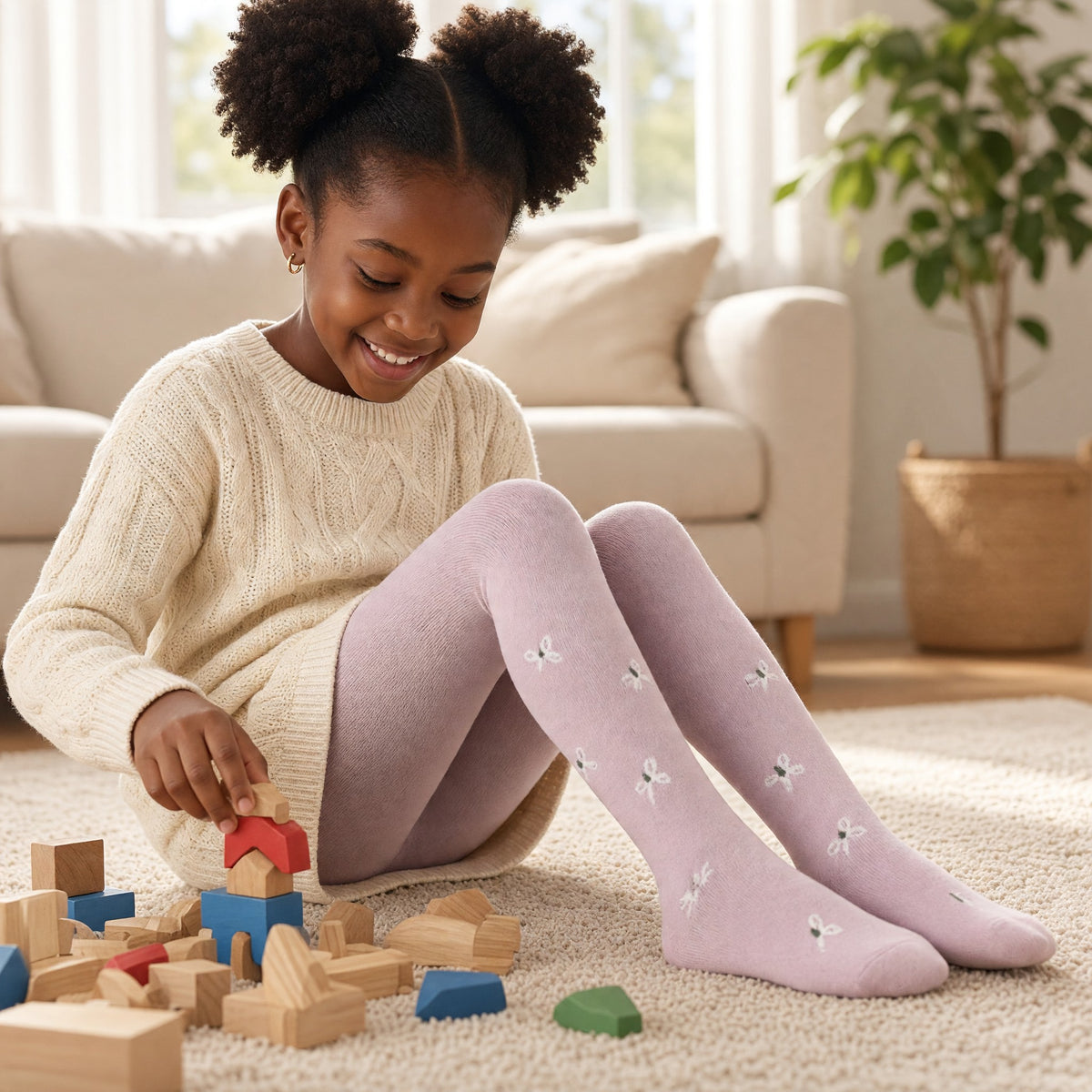 Lot de 3 collants molletonnés Fille