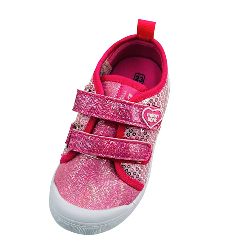 Baskets fille rose à strass et paillette. image 0
