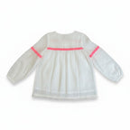 Blouse Fille - Blanc/Rose