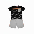 Ensemble T-shirt + Short Garçon - Gris/Noir