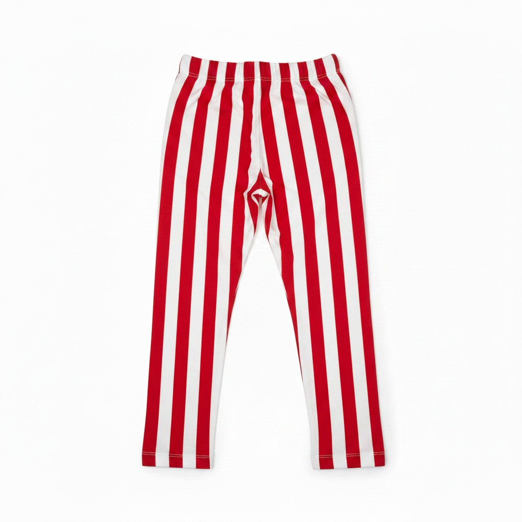 Legging Fille - Blanc/Rouge