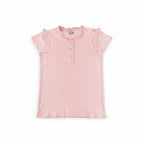 T-shirt polo Fille - Rose