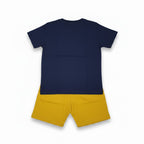 Ensemble T-shirt + Short Garçon- Bleu/Jaune