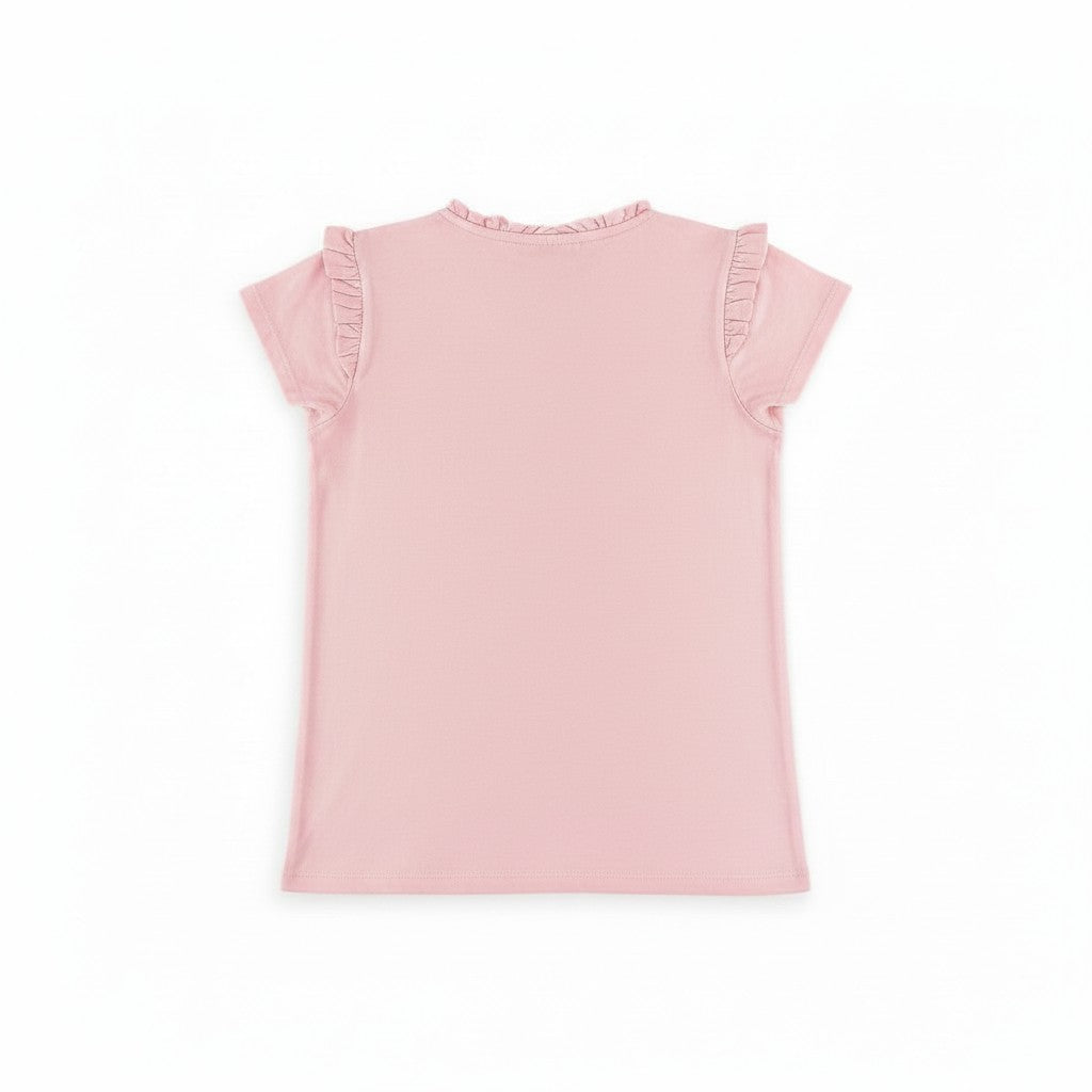 T-shirt polo Fille - Rose