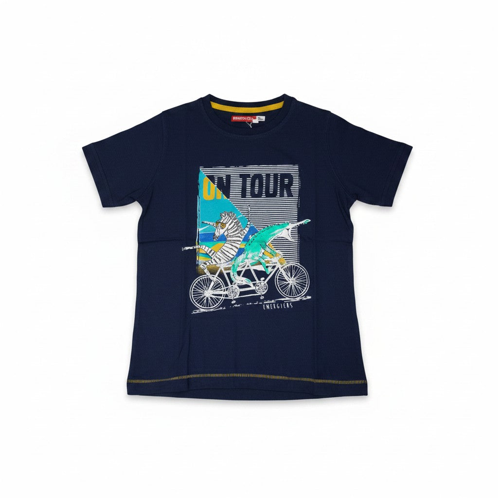 Ensemble T-shirt + Short Garçon- Bleu/Jaune