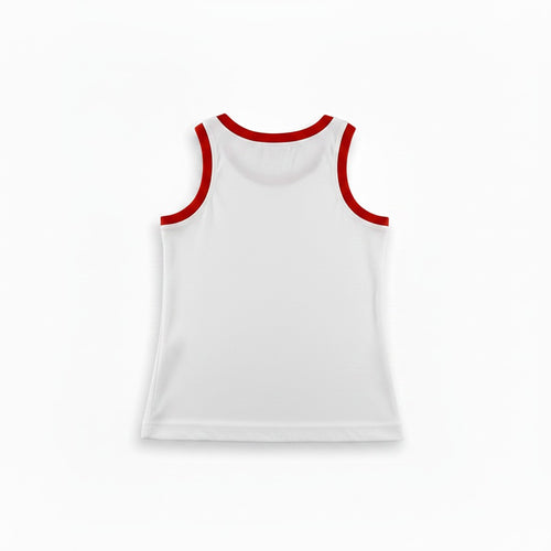 Débardeur Garçon - Blanc/rouge