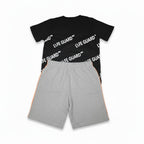 Ensemble T-shirt + Short Garçon - Gris/Noir