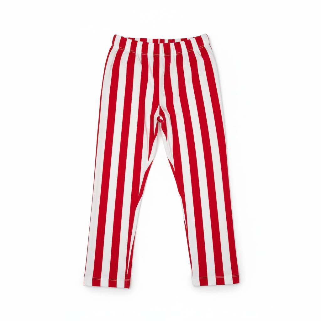 Legging Fille - Blanc/Rouge