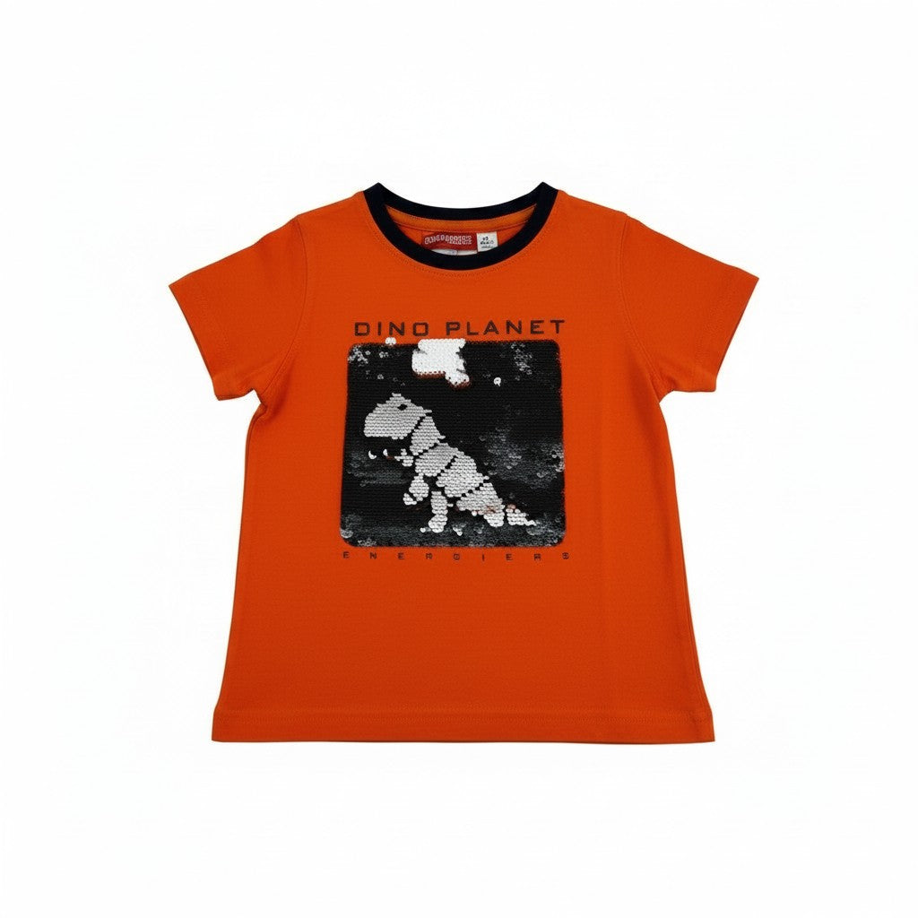 T-shirt Garçon - Orange/noir