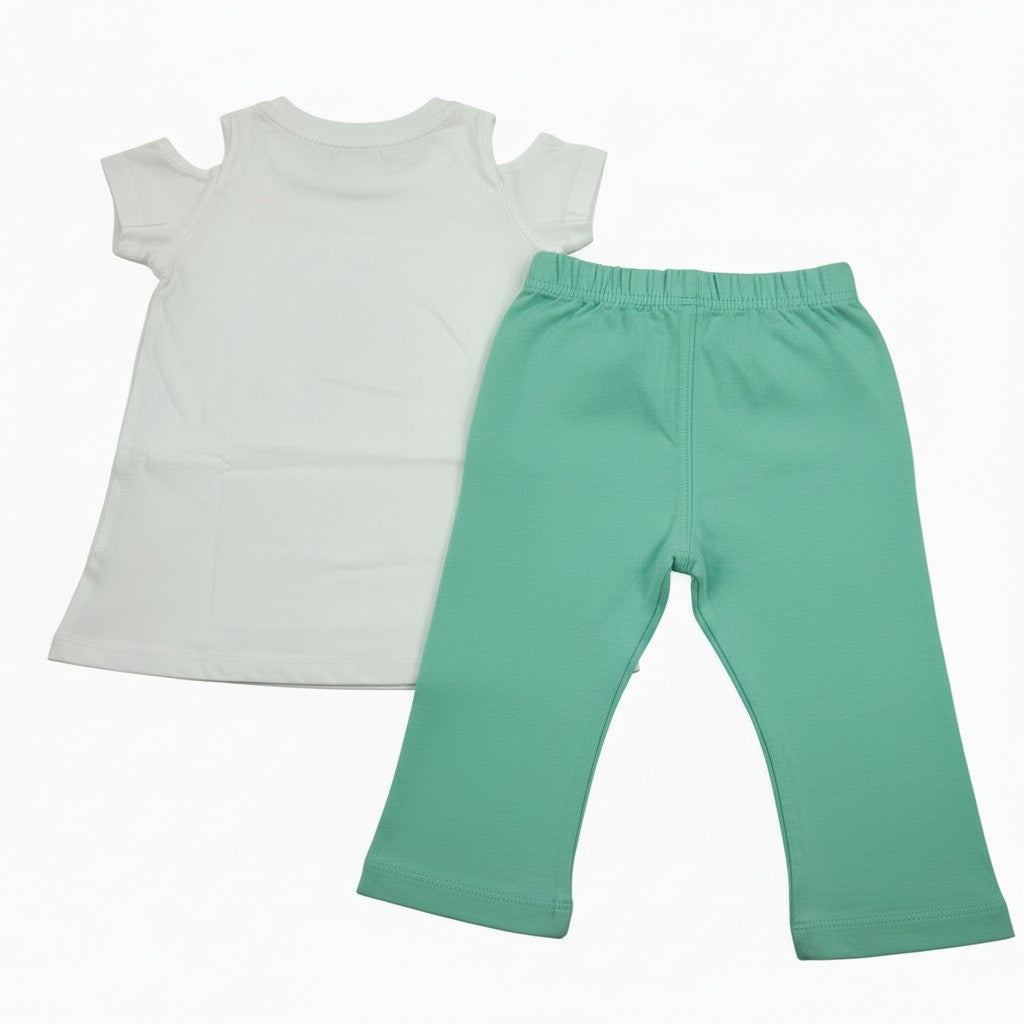 Ensemble Fille - Blanc/Vert