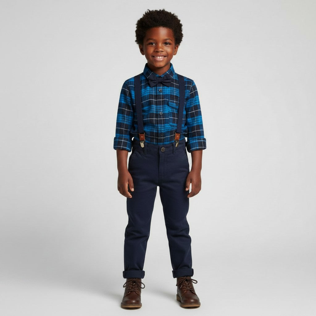 Chemise manche longue Garçon - Bleu