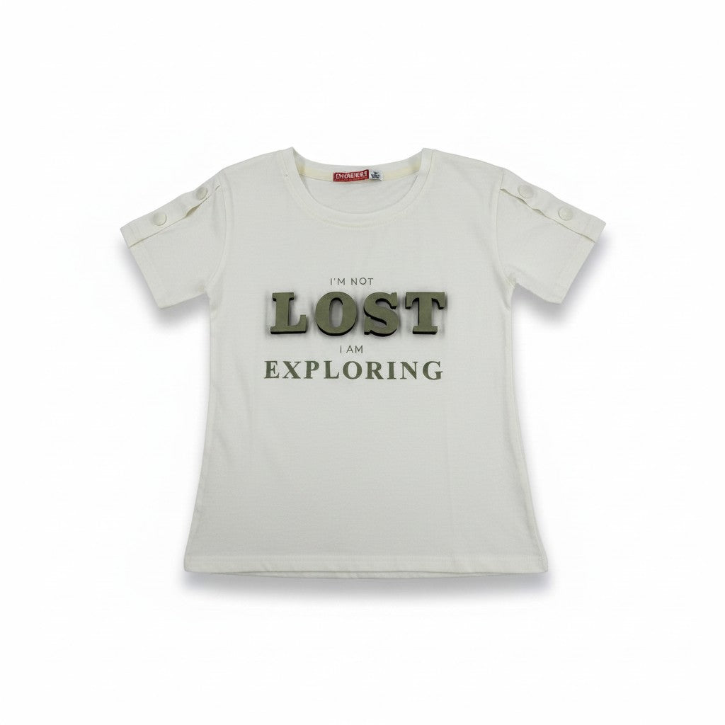 T-shirt Fille - Beige