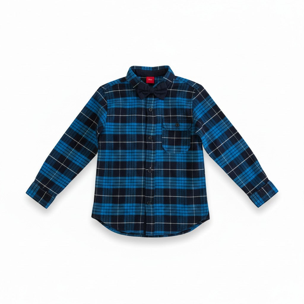 Chemise manche longue Garçon - Bleu