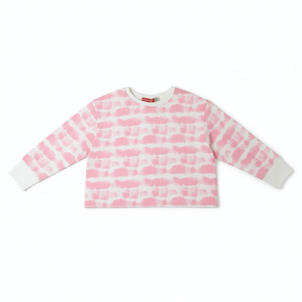 T-shirt Fille - Blanc/ rose