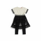 Ensemble  2 pièces Fille - Blanc/noir