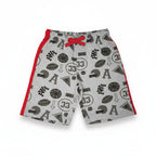 Short Garçon - Gris/rouge