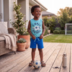 Ensemble T-shirt + Short Garçon - Bleu