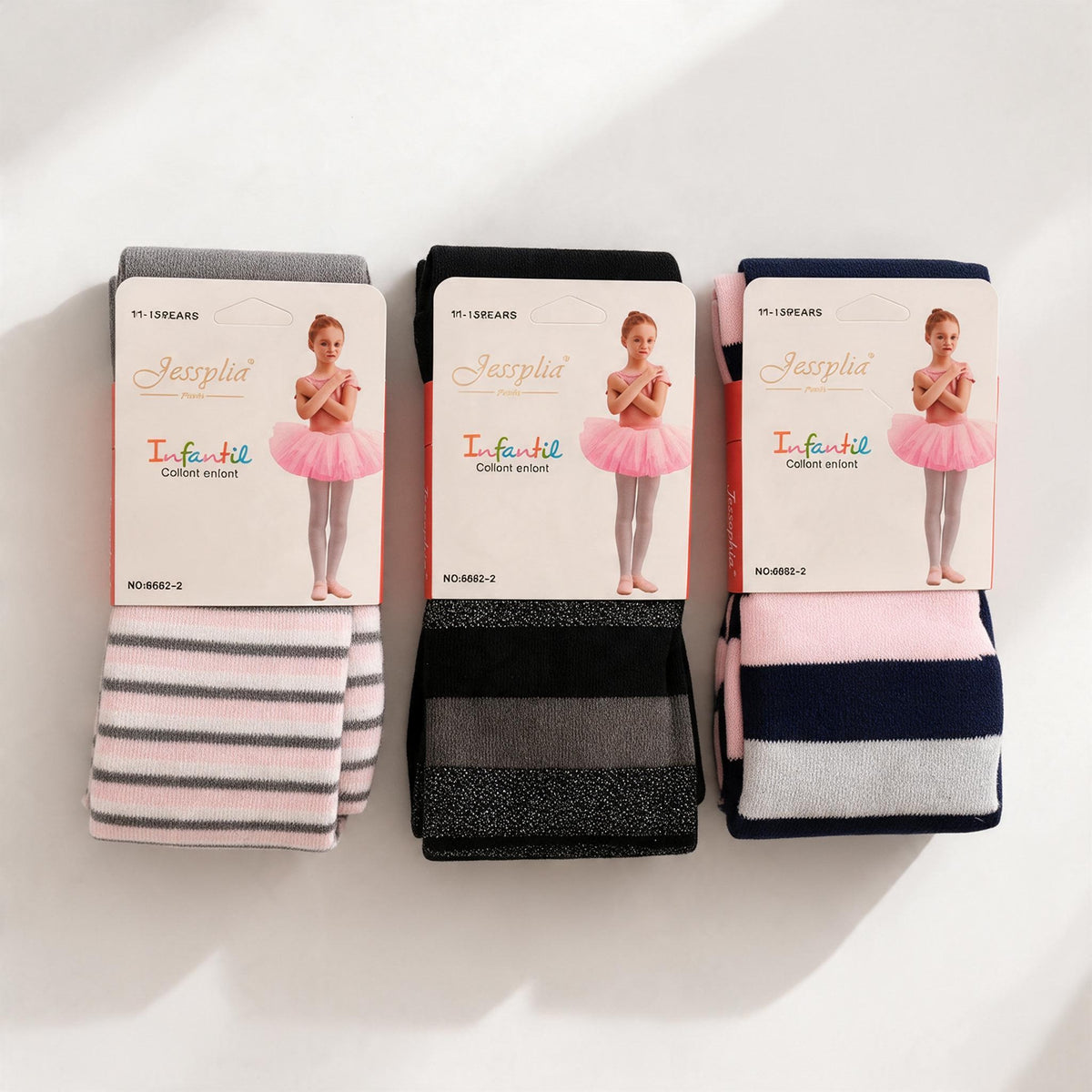 Lot de 3 collants Fille